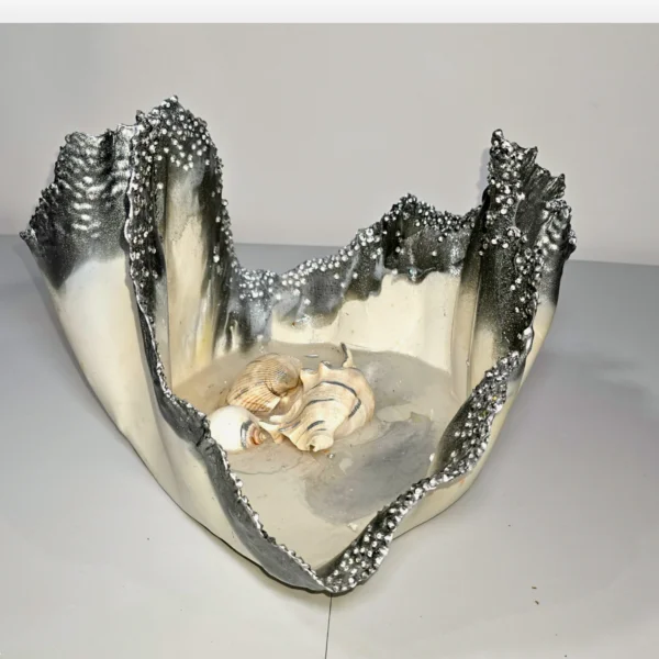 Handmade Sea-Inspired Bowl with Real Shells - Image 4