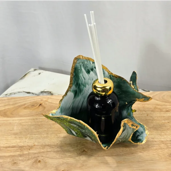 Small Irregular tea light green bowl - Image 5