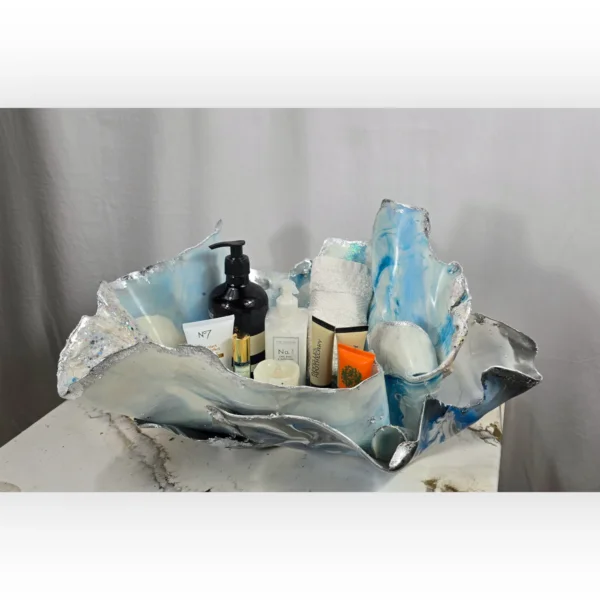 Large ice white blue bathroom caddy - Image 5