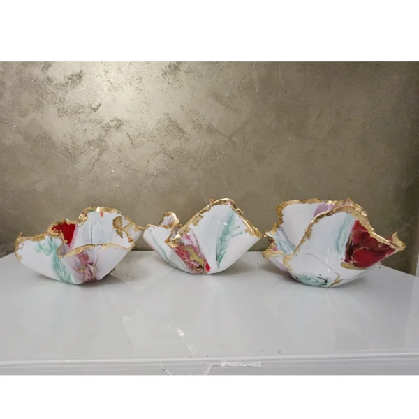 Set of 3 small rose bowls - Image 3