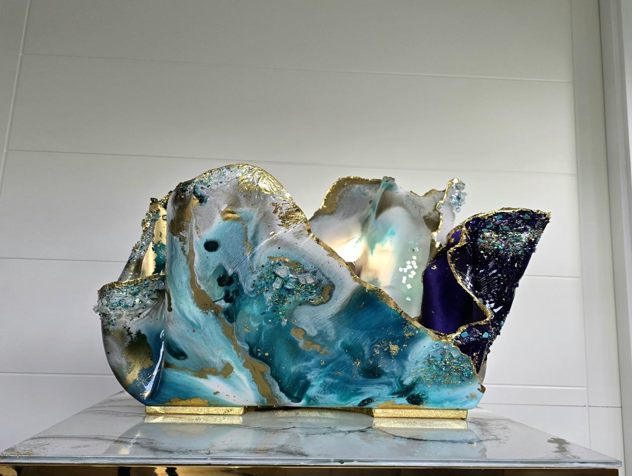 Giant Magazine Holder in teal and purple - Image 12