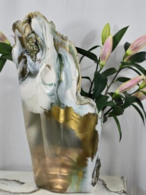 Tall Lips Flower sculpture vase