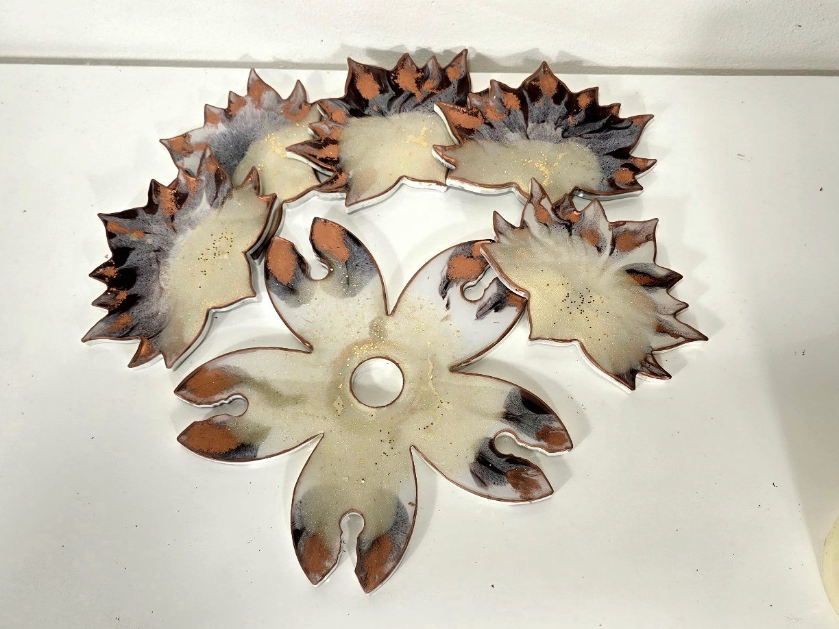 Matching coasters and over bottle glass holder - Image 2