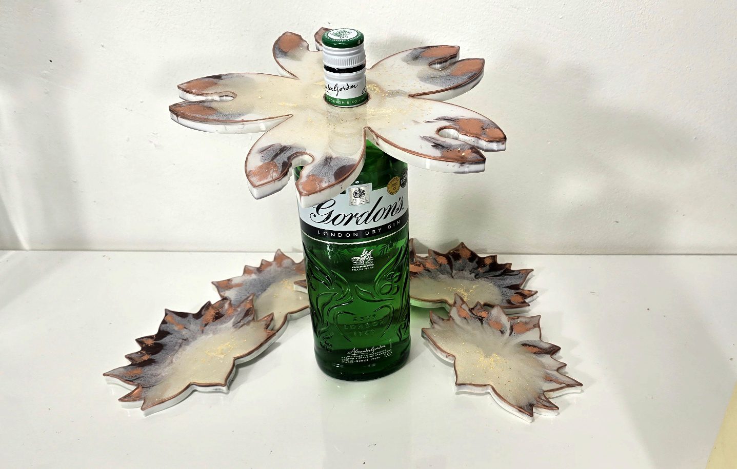Matching coasters and over bottle glass holder - Image 6
