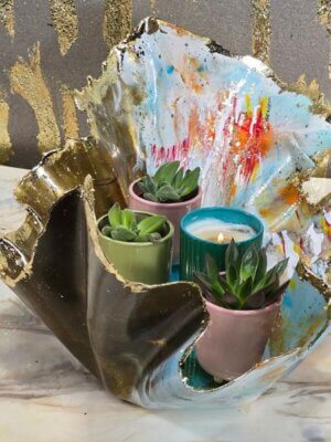 Handpainted Sea Scene Oblong bowl