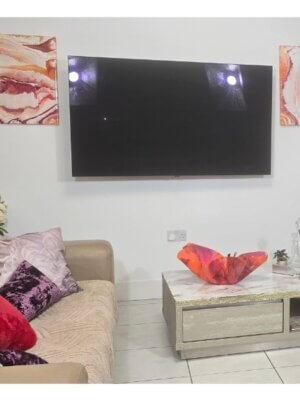 64. WALL ART VERTICAL MEDIUM RED ORANGE PINK BRIGHTS (3)