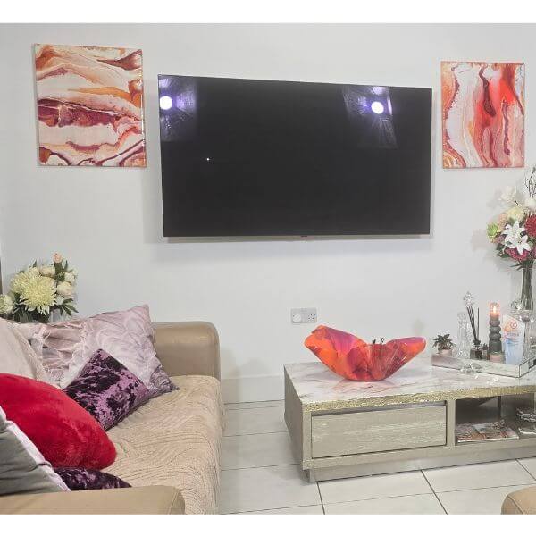 Wall Art Medium Red Orange pink 'Brights'