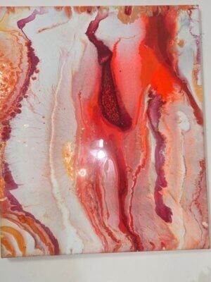 Wall Art Medium Red Orange pink 'Brights'