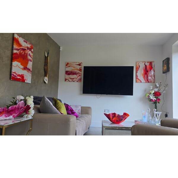 Wall Art Medium Red Orange pink 'Brights'