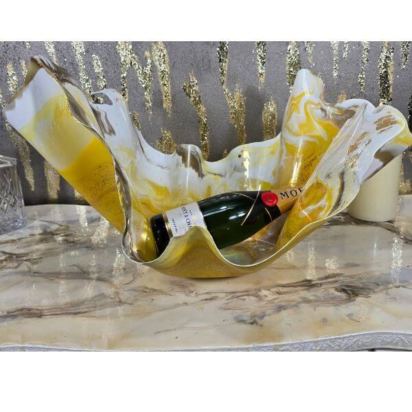 Extra Large Yellow, Golds Shallow Fruit Bowl