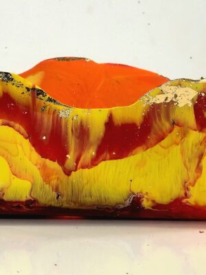 Long Center Table Bowl Reds, Yellow, Orange