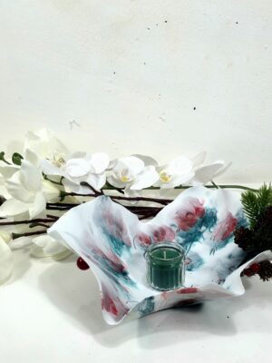 SMALL WHITE RED BERRY CHRISTMAS BOWL