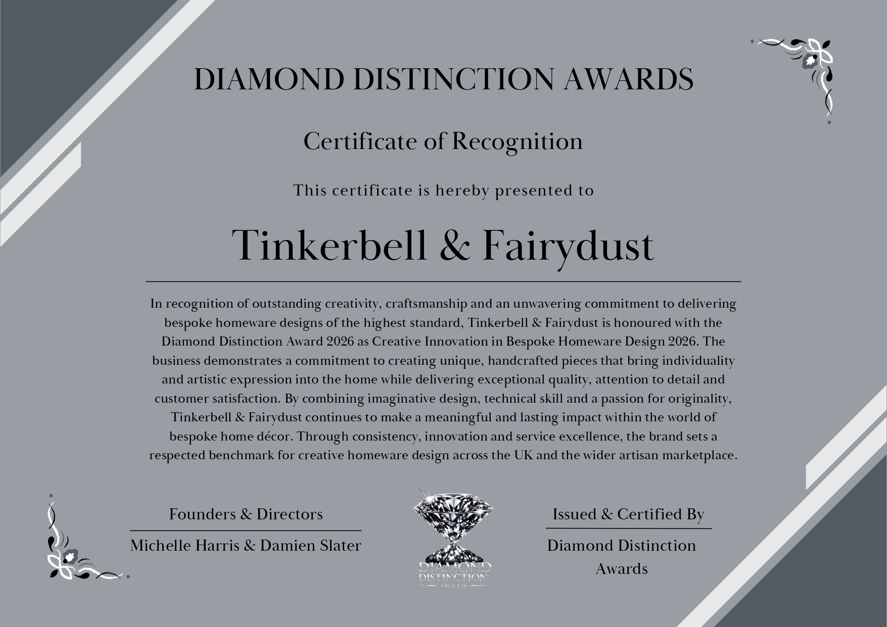 Diamond Distinction Award